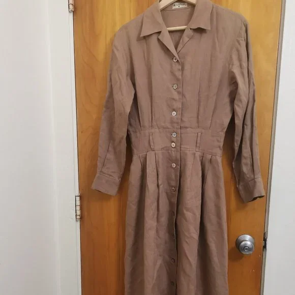 oscar de la renta linen dress Oscar de la Renta Linen Dress – Teddy's Closet